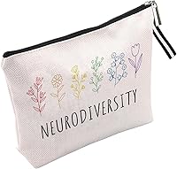 Vista 13 de Bolsa de maquillaje inspirada para mujer, bonita bolsa de cosméticos para amigos y familia, bolsa de aseo de viaje, bolsa de cosméticos portátil