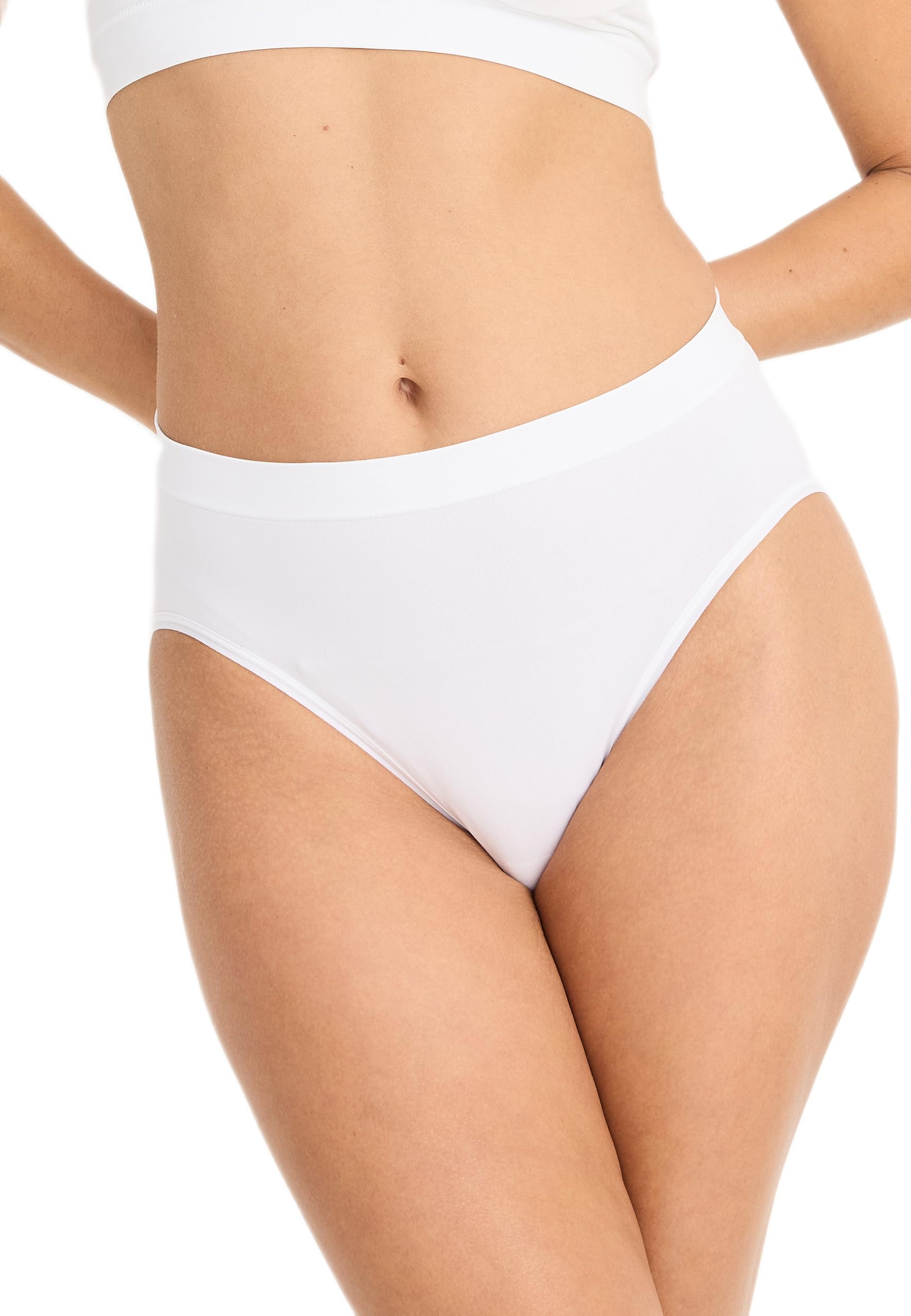 Jockey Women's White Seamfree Hi-Cut, 2XL