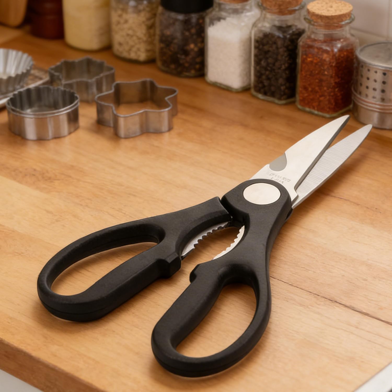 Kitchen Shears and Scissors for Cutting Meat Poultry Vegetables Seafood, Multipurpose Utility Shears for Home Cooking