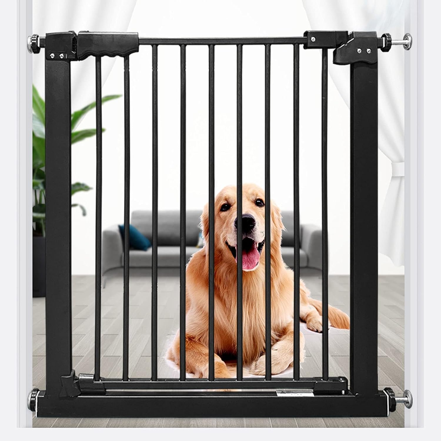 Pet Playpen Pets Dog Cats Gate Fence Net Indoor Dog Fence Safe Pet Dog gate Safety Enclosure Animals Fence (Size : L) ()