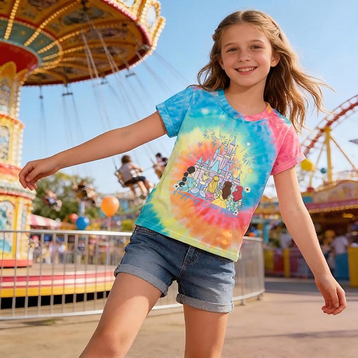 Magical Shirts for Girls Magic Kingdom Princess Tshirt Cute Castle T-Shirts Kids Toddler Holiday Trip Tee Tops