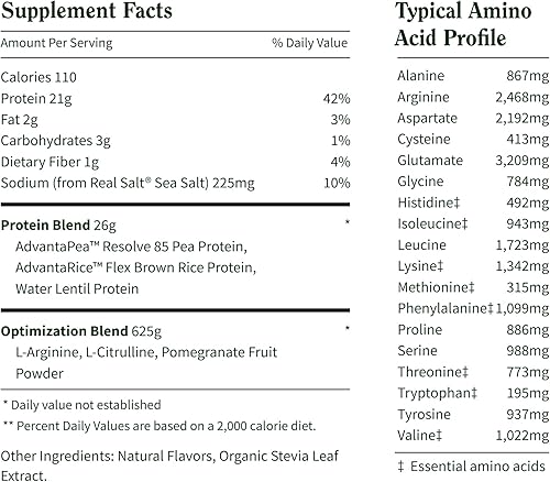 Miniatura 9 de Snap Supplements Polvo de proteína vegana orgánica a base de plantas en polvo de proteína que aumenta el óxido nítrico, aminoácido BCAA para el
