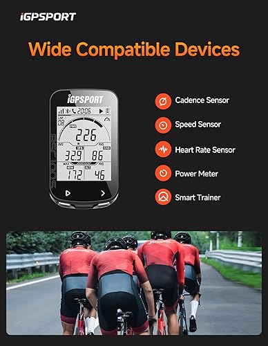 Miniatura 8 de iGPSPORT BSC100S Computadora GPS para Bicicleta Inalámbrica, Pantalla LCD de 2.6'' 40H Recargable Impermeable Computadora de Ciclismo Bluetooth ANT+