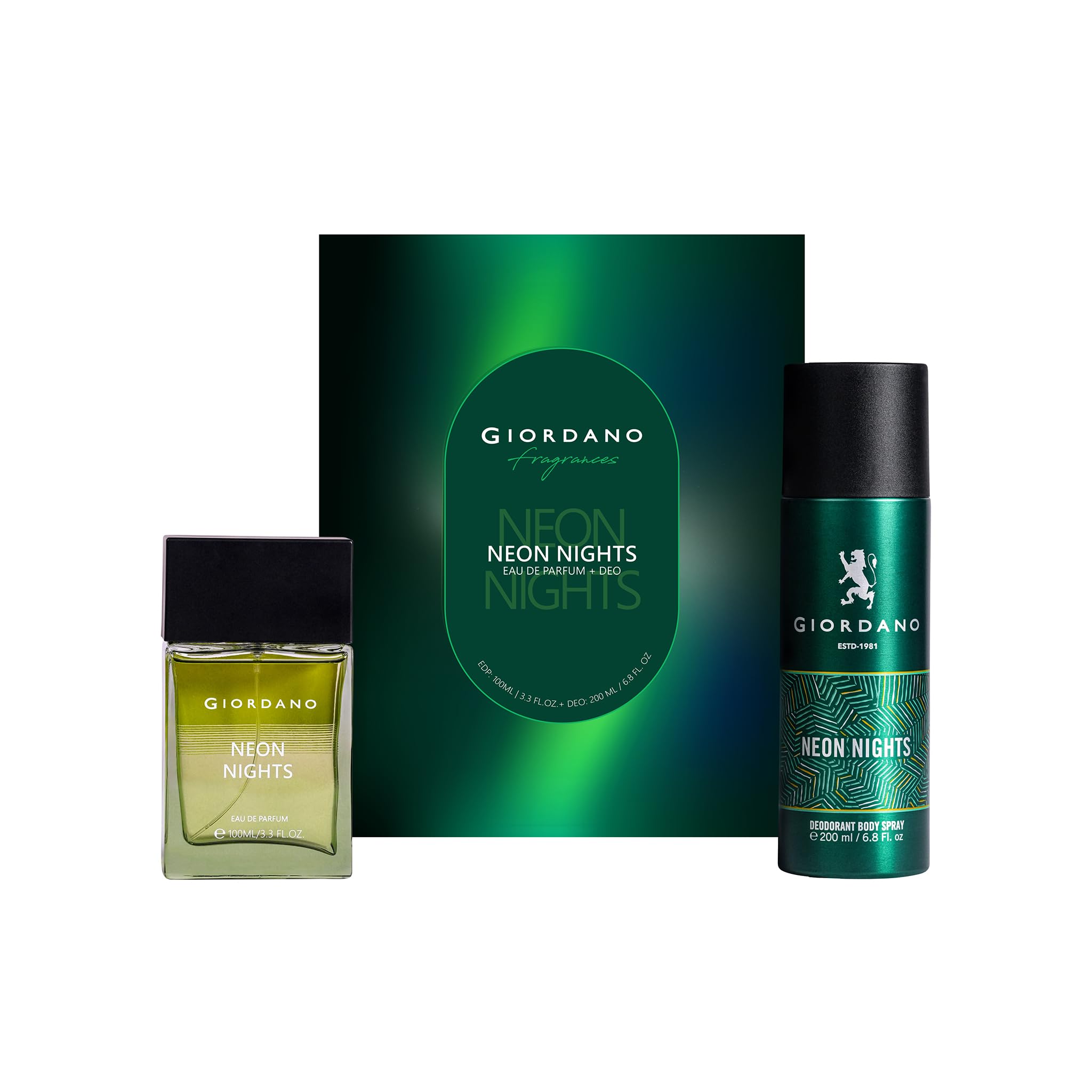 Giordano Neon Nights Men’s Gift Set | Eau de Parfum 100ml + Deodorant Spray 200ml | Fresh & Long-Lasting Fragrance-picture-14
