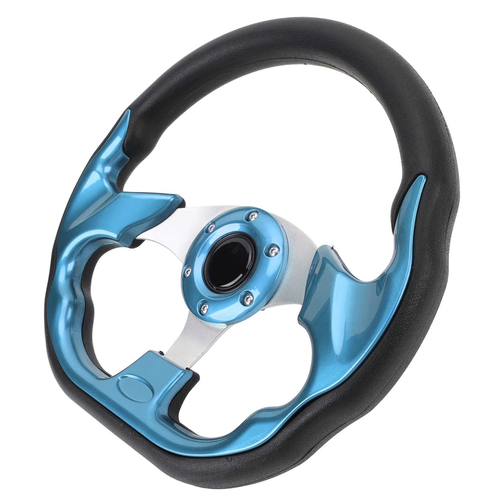Greensen Kierownica Samochodowa 13 Cali PU z aluminiową ą w Stylu (BLUE)