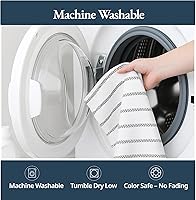 Vista 9 de LANE LINEN Juego de 4 paños de cocina de algodón para secar platos, 18 x 28 pulgadas, absorbentes, de secado rápido, color gris