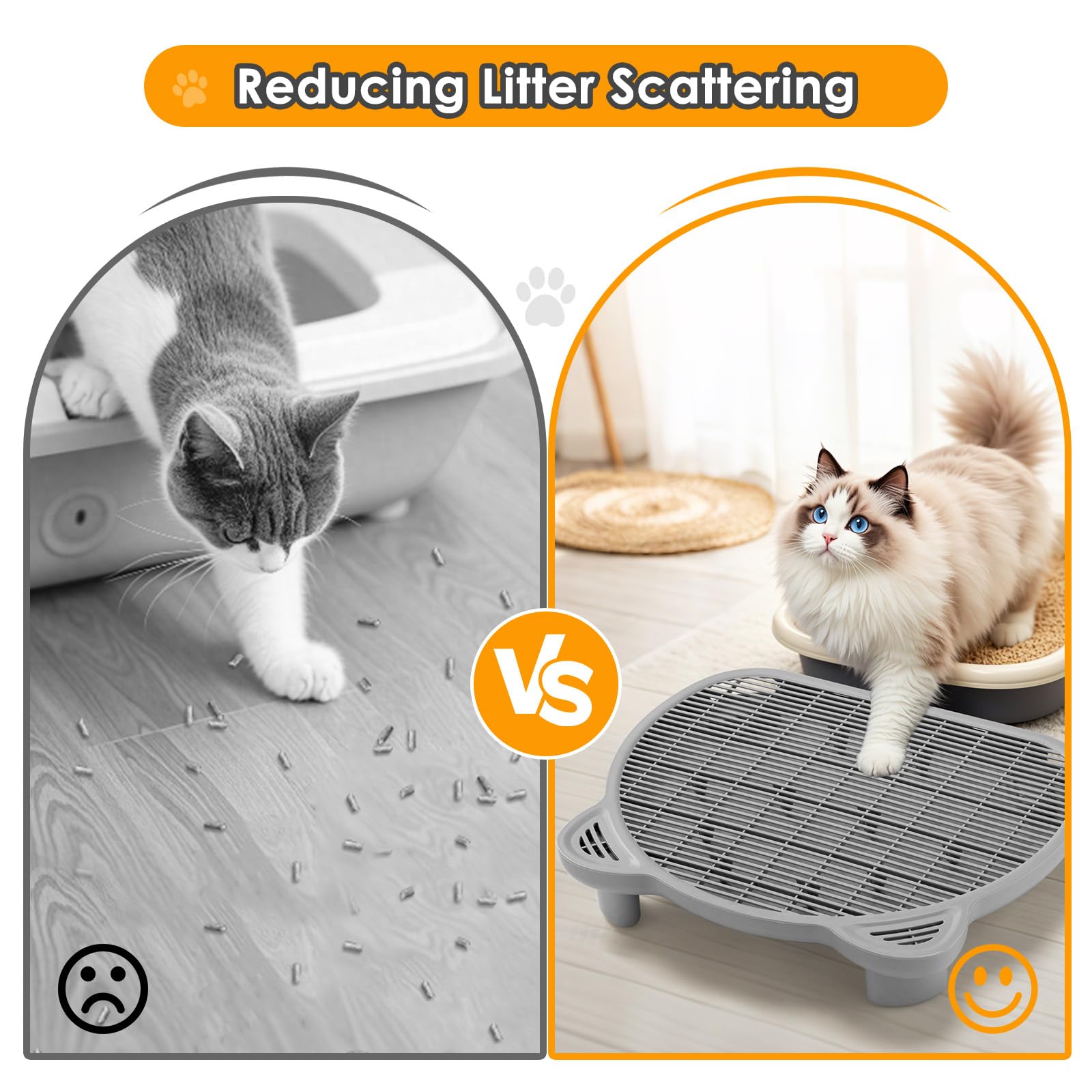Escalón de captura de arena para gatos, taburete de trampa para caja de arena automática, autolimpieza, escaleras de recogida de arena, rampa para recoger arena para gatos o gatitos geriátricos viejos