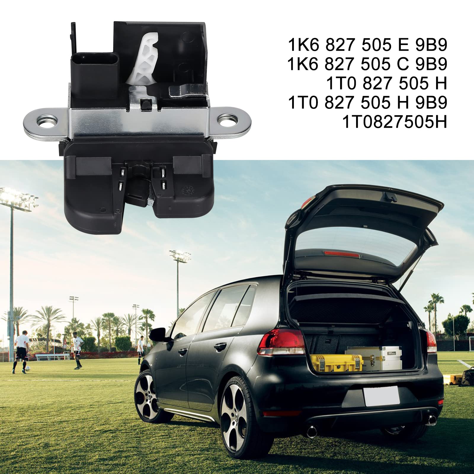 Serratura per Portellone Bagagliaio - Serratura per Portellone Golf 5 6,Chiusura per Posteriore Bagagliaio per Touran Passat B6 B7 1T0827505H 5K0827505A