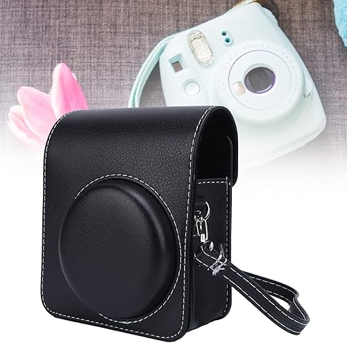 Miniatura 2 de i - Funda de piel sintética para cámara Instax Mini 40, funda protectora delgada para cámara digital con correa de hombro ajustable, Negro -, Fine