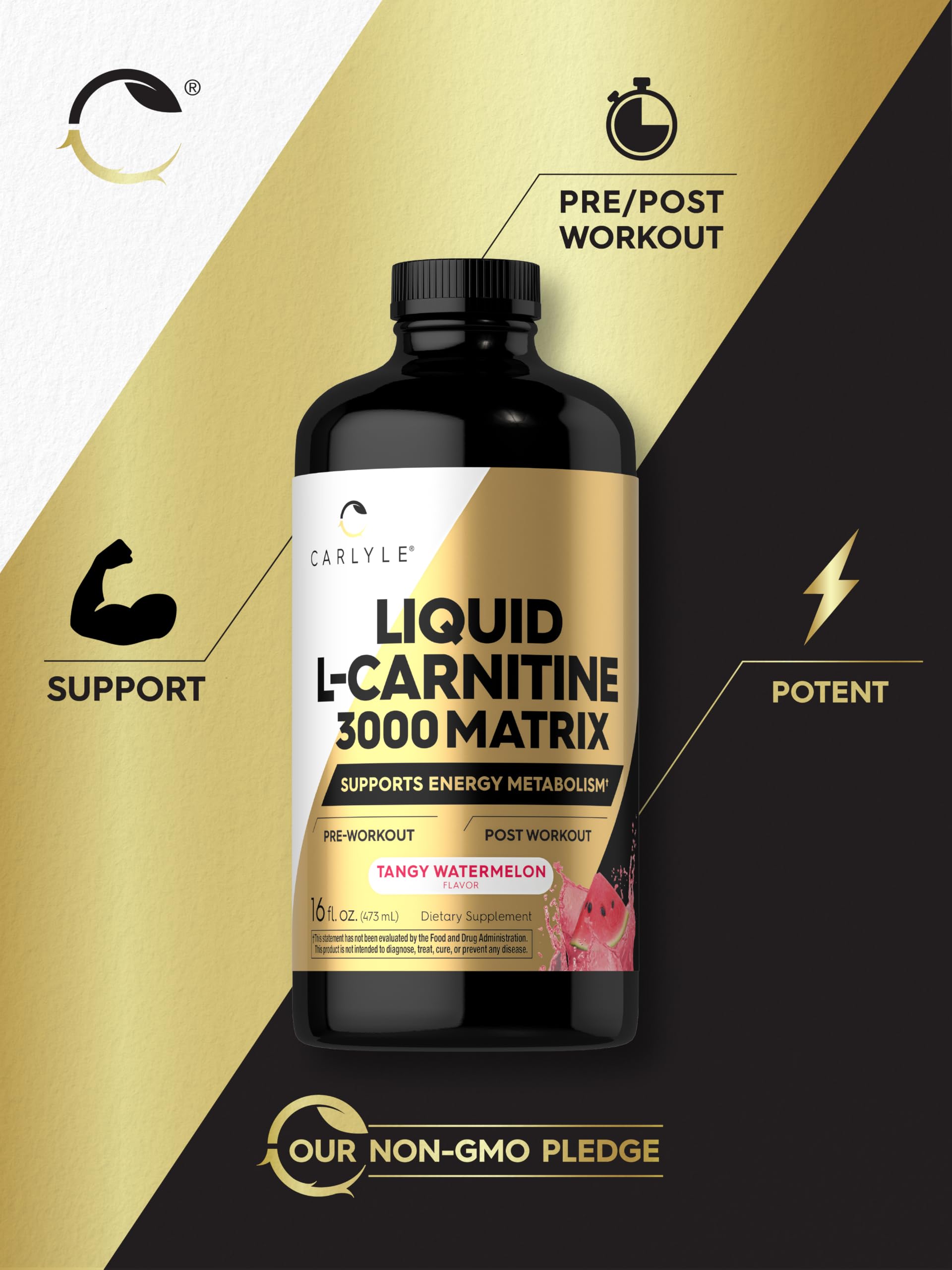 Carlyle L-Carnitine 3000 Matrix Liquid | 16 fl oz | Tangy Watermelon Flavor — Amazon image 5