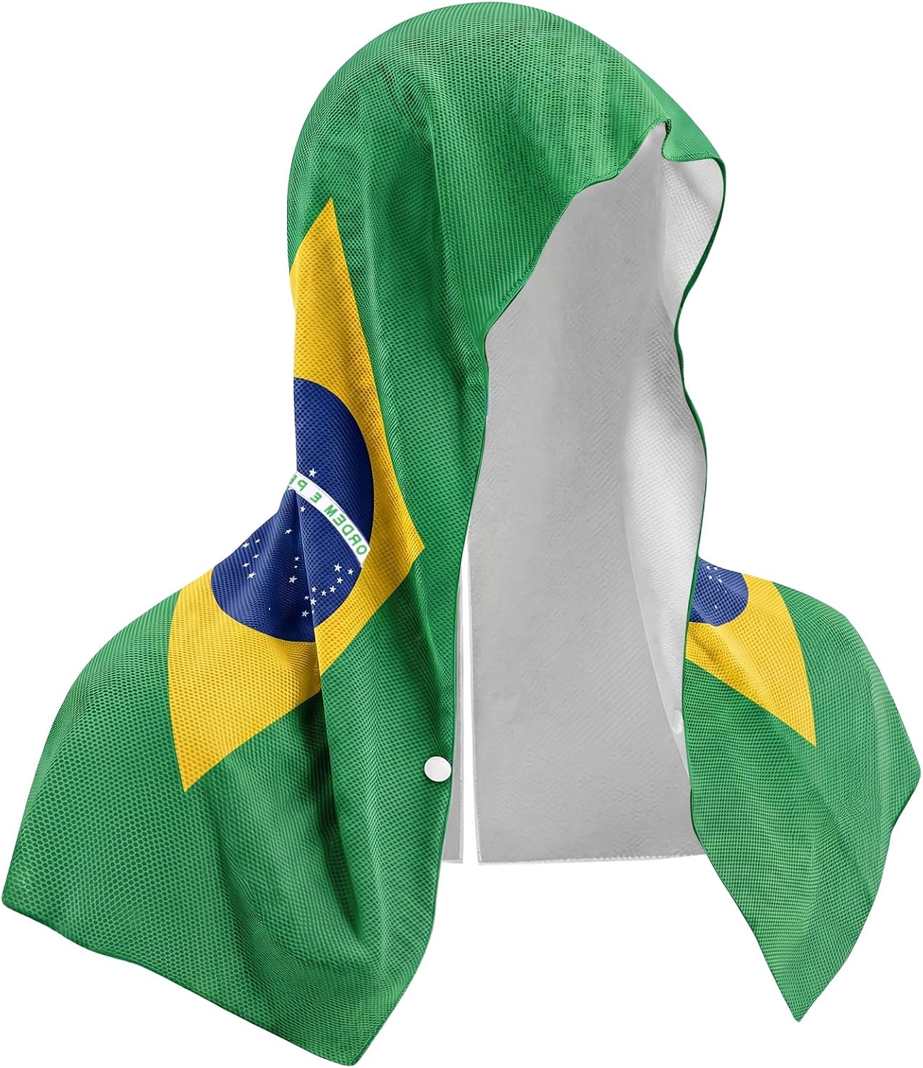 Cooling Hoodie Towel for Neck and Face, UPF 50 Sun Protection, Argentine Flag Ice Towel for Hot Weather, Argentina Day Gift, Hispanic Heritage, Albiceleste Fan Gear, Reusable (Argentine Flag)