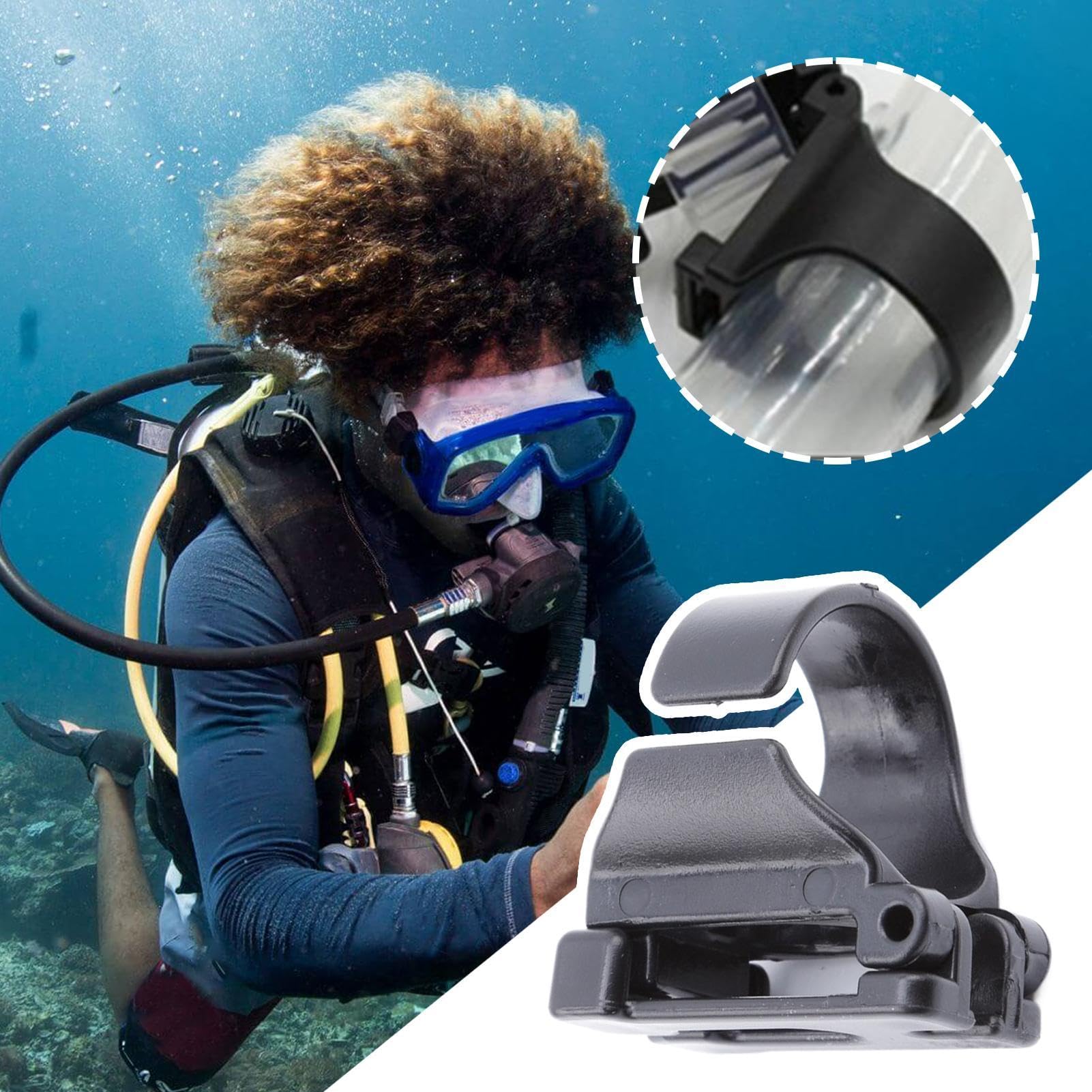 Clip de plongée, maintien du tuba | Boucle automatique de maintien du tuba | Remplacement léger portable pour activités sous-marines, amis de famille, collègues