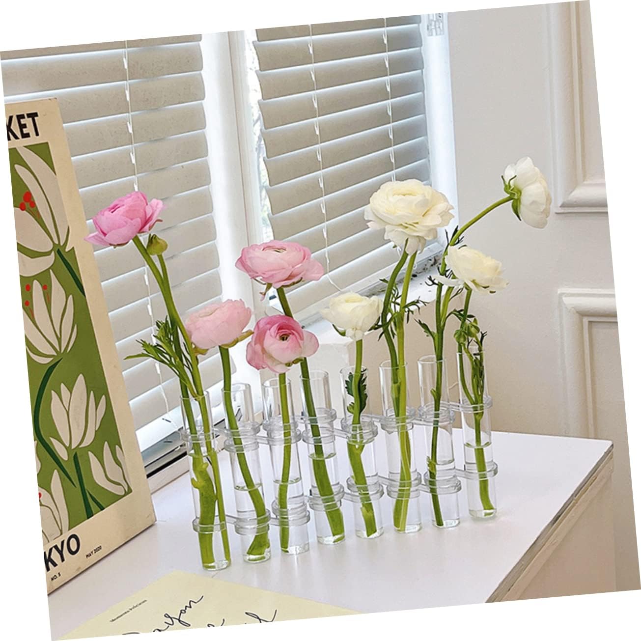 1set Terrarium Supplies Glass Vase Test Tube Planter for Plant Propagation Decorative Vase for Home Office