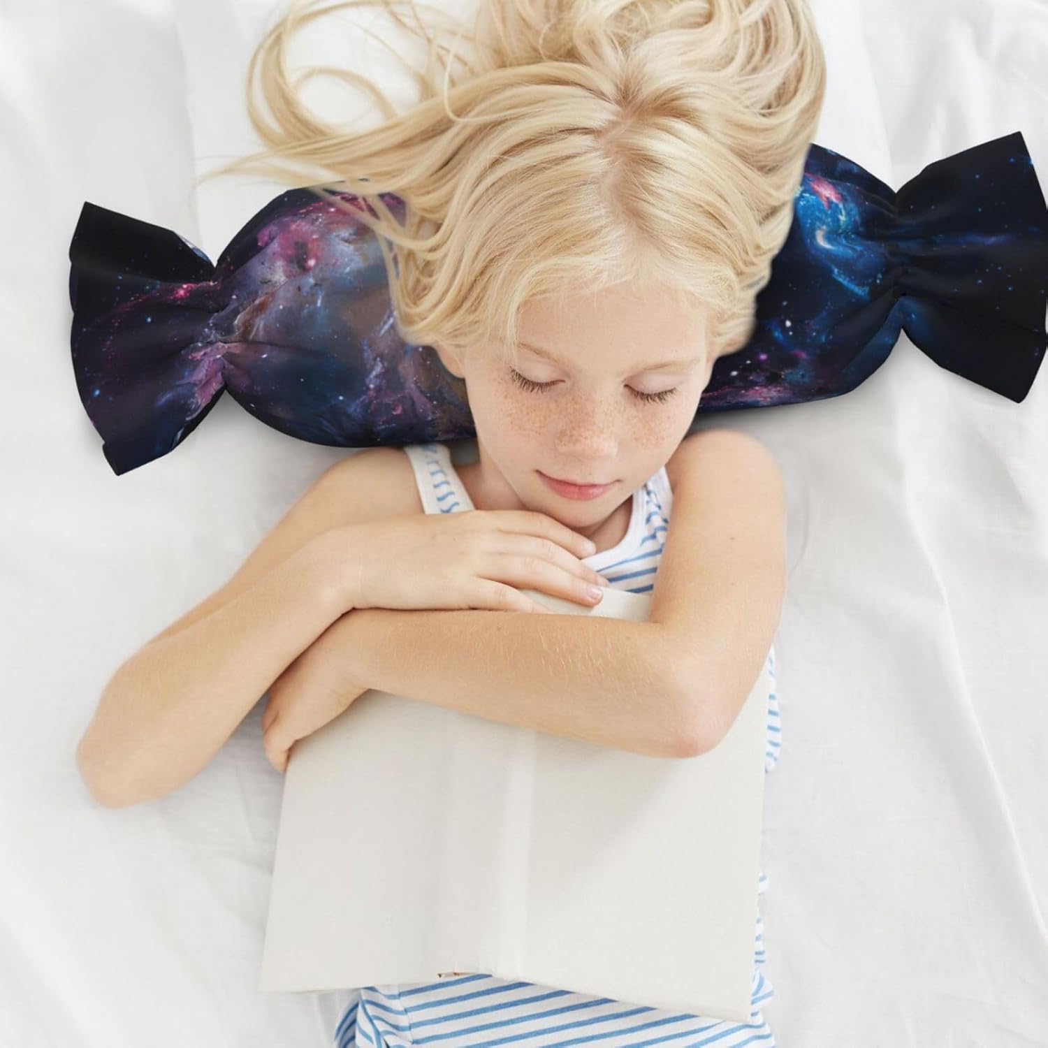 Galaxy Print Candy Cylindrical Comfortable Pillow Throw Pillows Home Decor Easy Maintenance