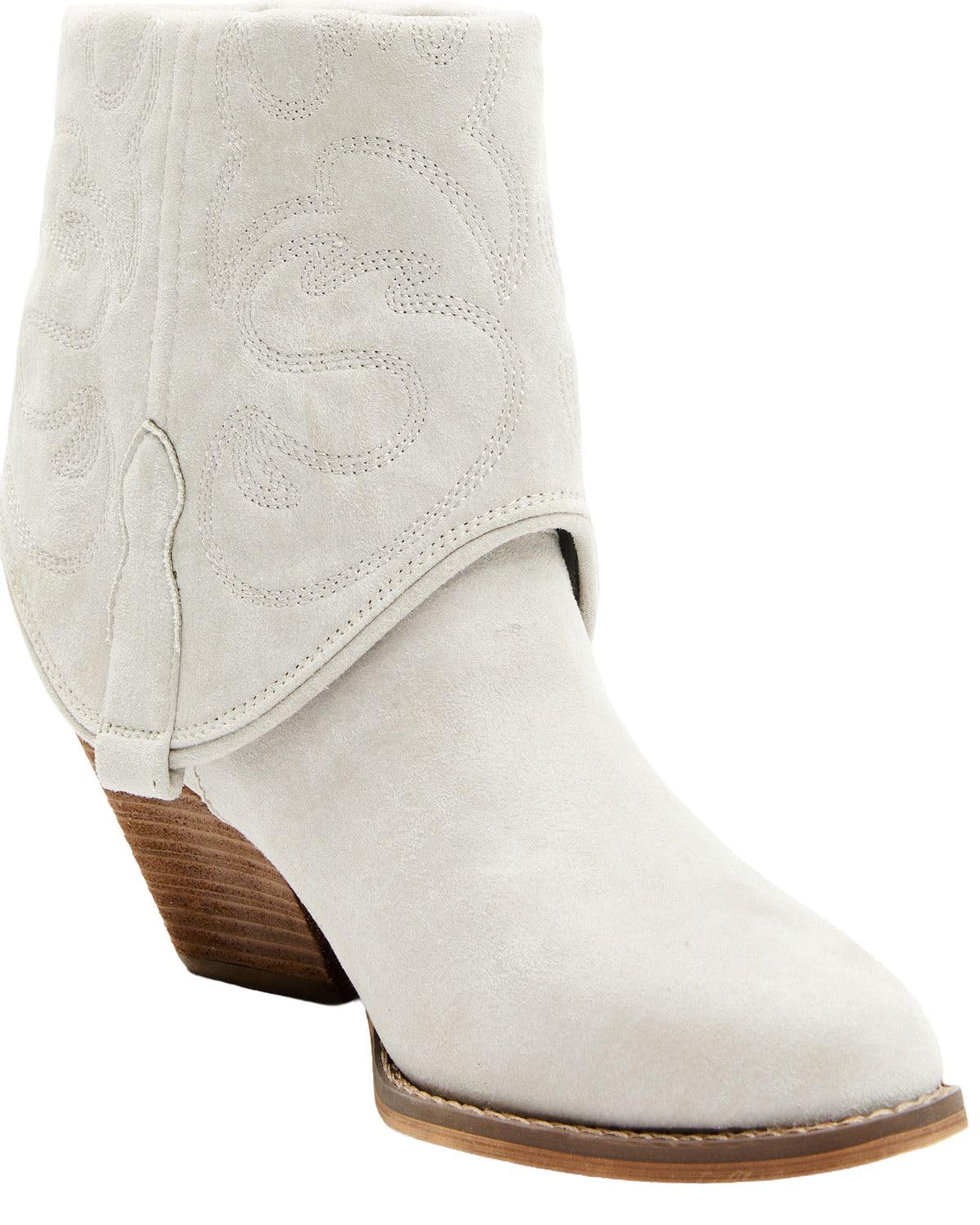 Very G Women`s Saylor Cream Short Fashion Bootie - VGLB0461 (Cream, US Footwear Size System, Adult, Women, Numeric, Medium, 8.5)