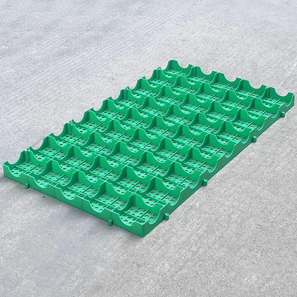 exproyzk Plastic Pallets Storage Pallet Breathable Grid Ventilation Plastic Interlocking Deck Tiles for Garage Supermarket Warehouse, 1 Pack (Color : Green, Size : 60x40x3cm)