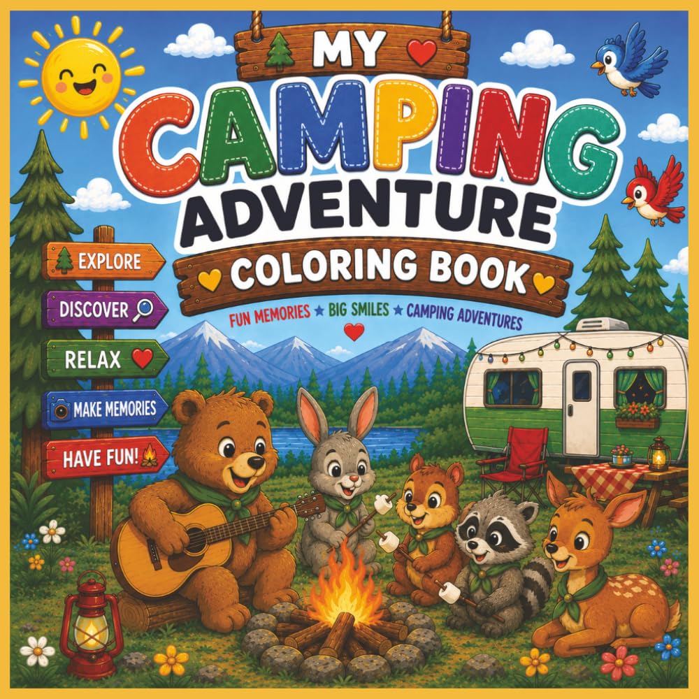My Camping Adventure Coloring Book-Fun Memories Big Smiles Camping Adventures