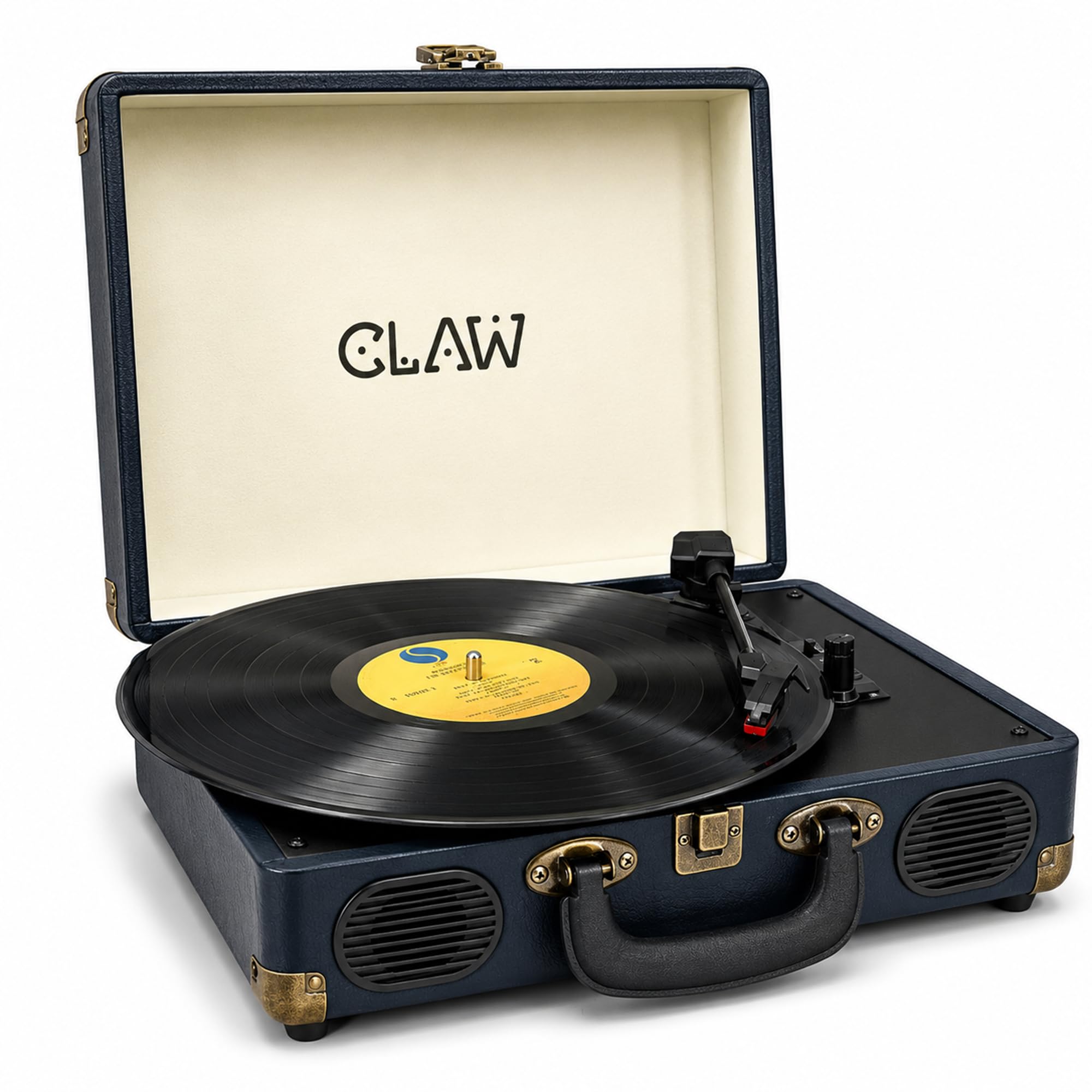CLAW Stag Portable Vinyl Record Player Turntable with Built-in Stereo Speakers (Pink)-image-41