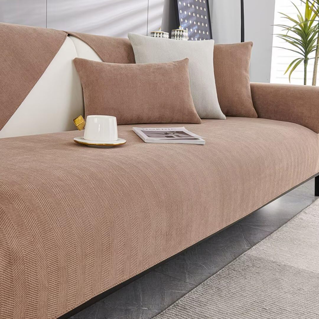 BohrenCL Sofa Überzug, Chenille Sofabezug, Sofa Überwurf, Sofadecke rutschfest, Sofa überwurfdecke, Sofaschutz Katze Hund, Sofa Schutzdecke, Sofadecken Für Sitzfläche, Couchbezug, SOFE Cover