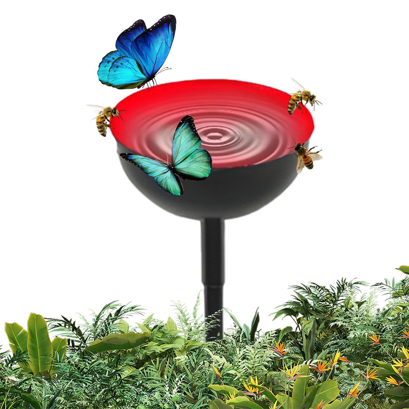 Bewässerungsstation Für Bienen – Metallgestell Mit Glasbecher, Höhenverstellbar – Für Insekten, Deko & Gartennahrung