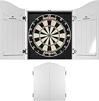 Vista 3 de Mission Darts Gabinete de madera de lujo resistente de la diana, blanco, (CAB011)