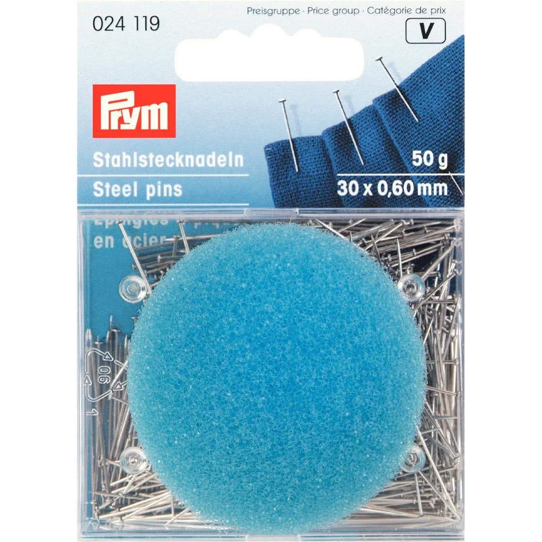 Prym - Steel Silver (0.60 x 30mm) Headpins with Pillow - 5 Pieces