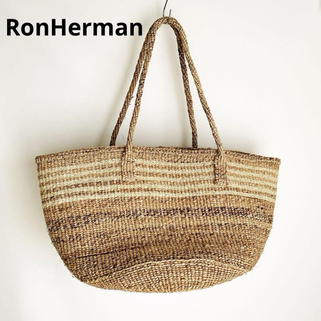 Amazon.co.jp: ロンハーマン RHC カゴバッグ 肩がけ 丸底 天然素材  