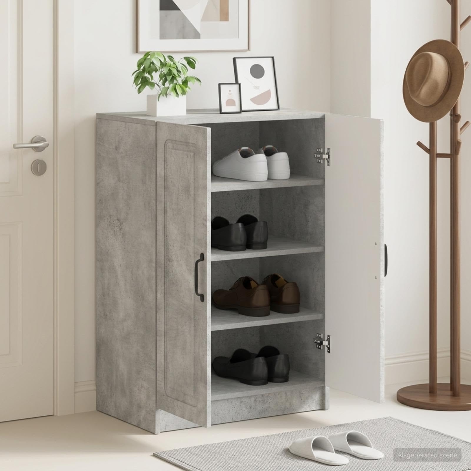 Utrecht Armoire à chaussures en bois pour couloir 59,5 x 39,5 x