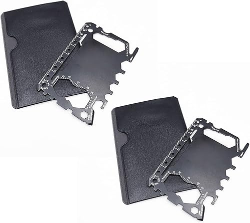 Miniatura 1 de Paquete de 2 tarjetas de crédito multiherramienta de reparación rápida para mejoras del hogar supervivencia de bolsillo 43 en 1 tarjeta