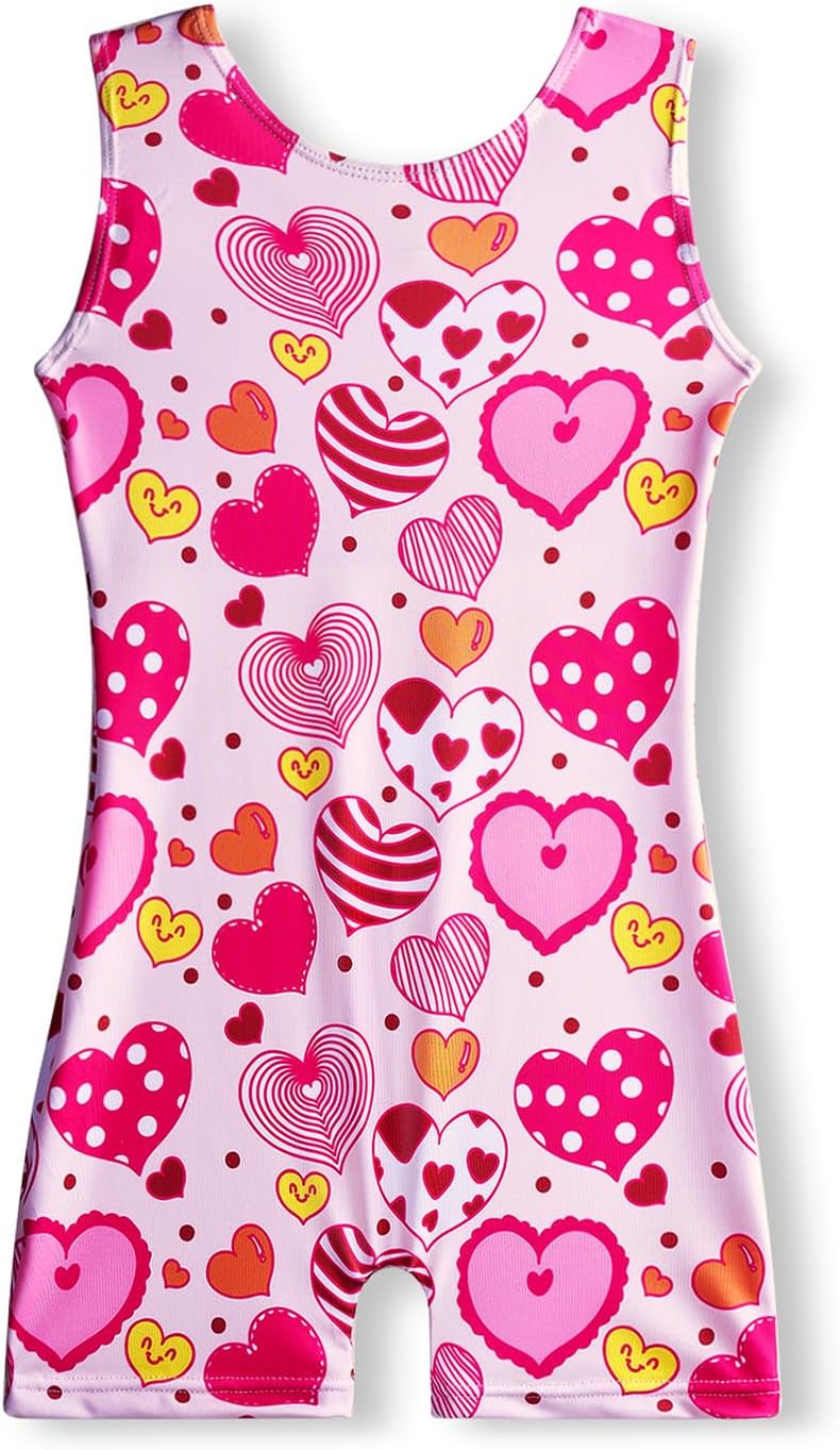 MYQFF Gymnastics Leotards for Girls Toddler Kids Dance Outfits Sparkle Tumbling Biketards Unitard Unicorn Mermaid