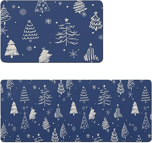 Miniatura 6 de Christmas Bath Mat for Tub,Non Slip Bathroom Floor Runner Rug Quick Dry & Absorbent Diatomaceous Earth Shower Sink Kitchen Washable Doormat,Blue