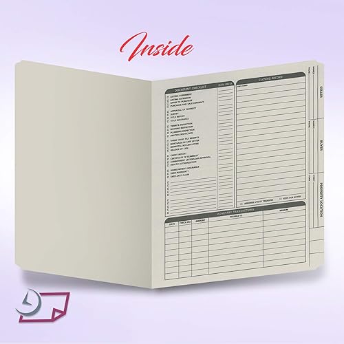 Miniatura 2 de Carpeta de listado de bienes raíces, lista de panel derecho, preimpresa en cartulina duradera con lista de verificación de cierre y puntos