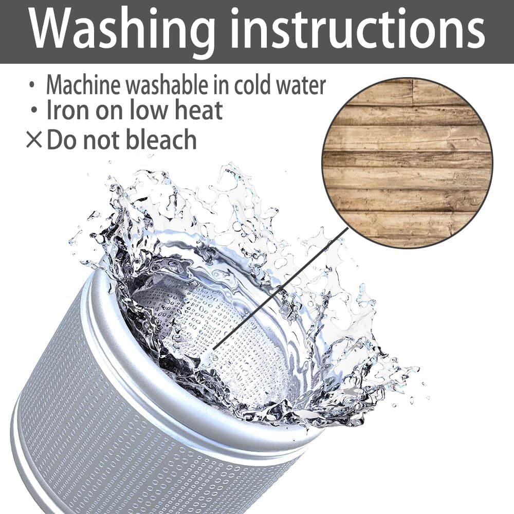 Wood Texture Tablecloth, Oak Pattern, Elastic Edge, Suitable for Kitchen Party Picnic, Fit for 47"x47" Square Table