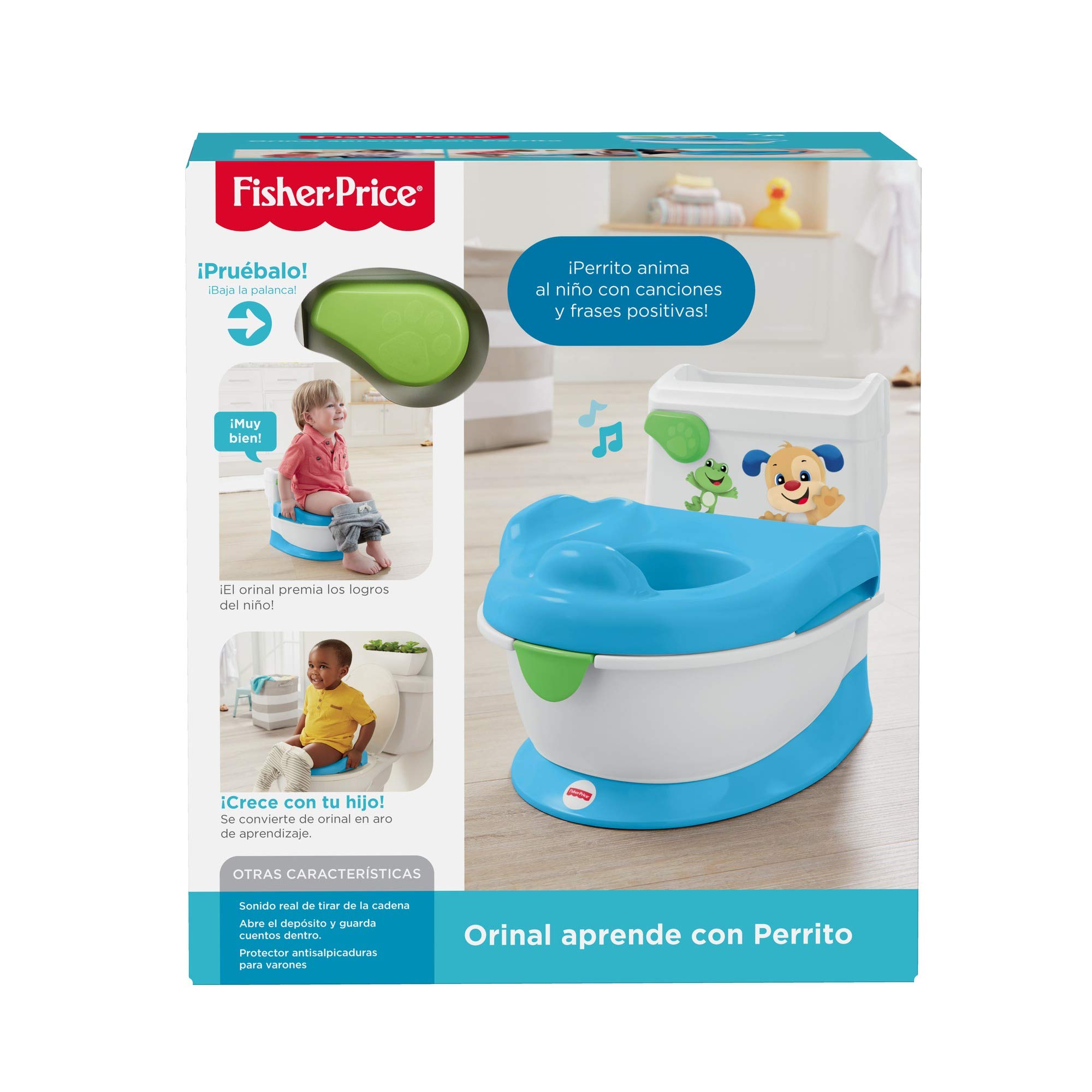 Fisher-Price Orinal aprende con Perrito, orinal bebé +1 año (Mattel FRG80)