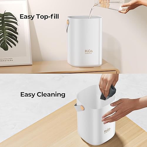 Miniatura 7 de Humidificador de niebla fría de 1 litro para dormitorio, hogar y oficina, gran capacidad, silencioso, apagado automático, protección sin agua,