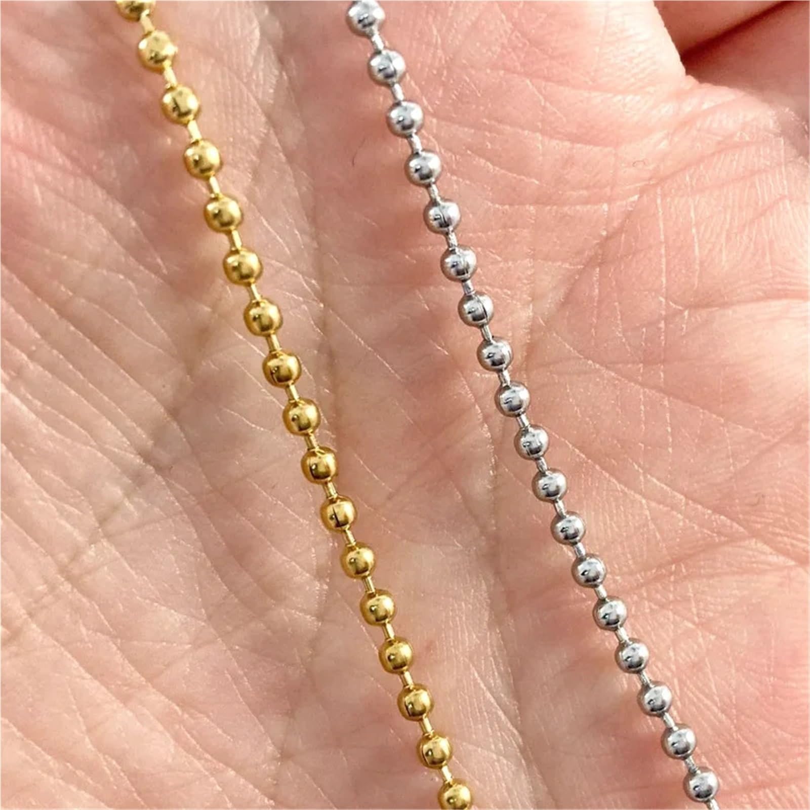 Łańcuszki kulkowe, Łańcuch kulkowy ze stali nierdzewnej 20 metrów 1,5 mm 2,4(Stainless Steel,2.4mm)
