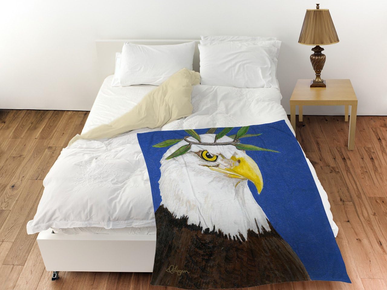 Manual Woodworkers & Weavers Coral Fleece Throw, 50 by 60-Inch, You Silly Bird Pax