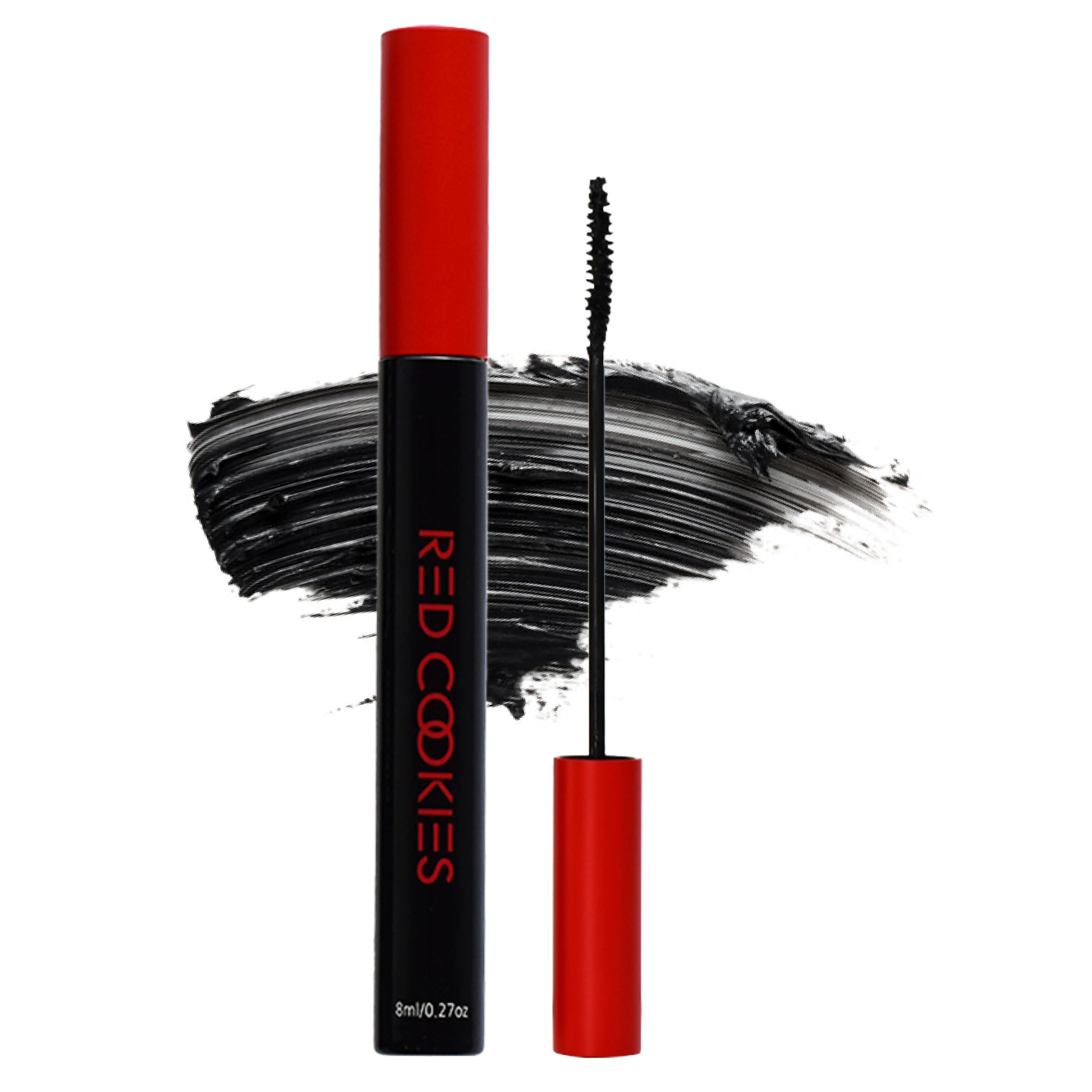RED COOKIESKorean Beaurer Curl Gel Type Mascara- Dramatic Curls, Lengthening and Volumizing Eye Makeup, No Clumping, Water proof & Smudge Proof- Long Eyelashes with a C-Curl Bursh- Black
