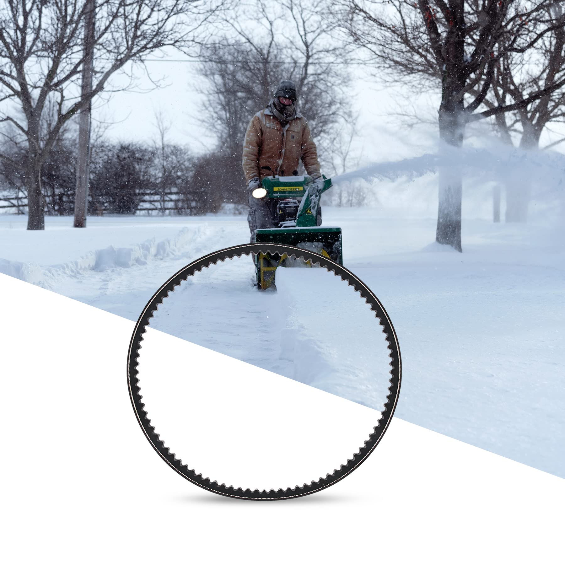 Gpartsden Set of 2 954-0430 754-0430 Auger Cogged V Belt Replacement for MTD Troy Bilt Cub Cadet 954-0430A 754-0430A Snow Thrower