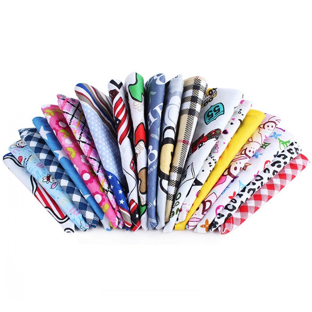 PET SHOW Pet Dog Cat Puppy Bandana Bibs Triangle Head Scarfs Accessories Assorted Color for Boys Pack of 10 โ image 1