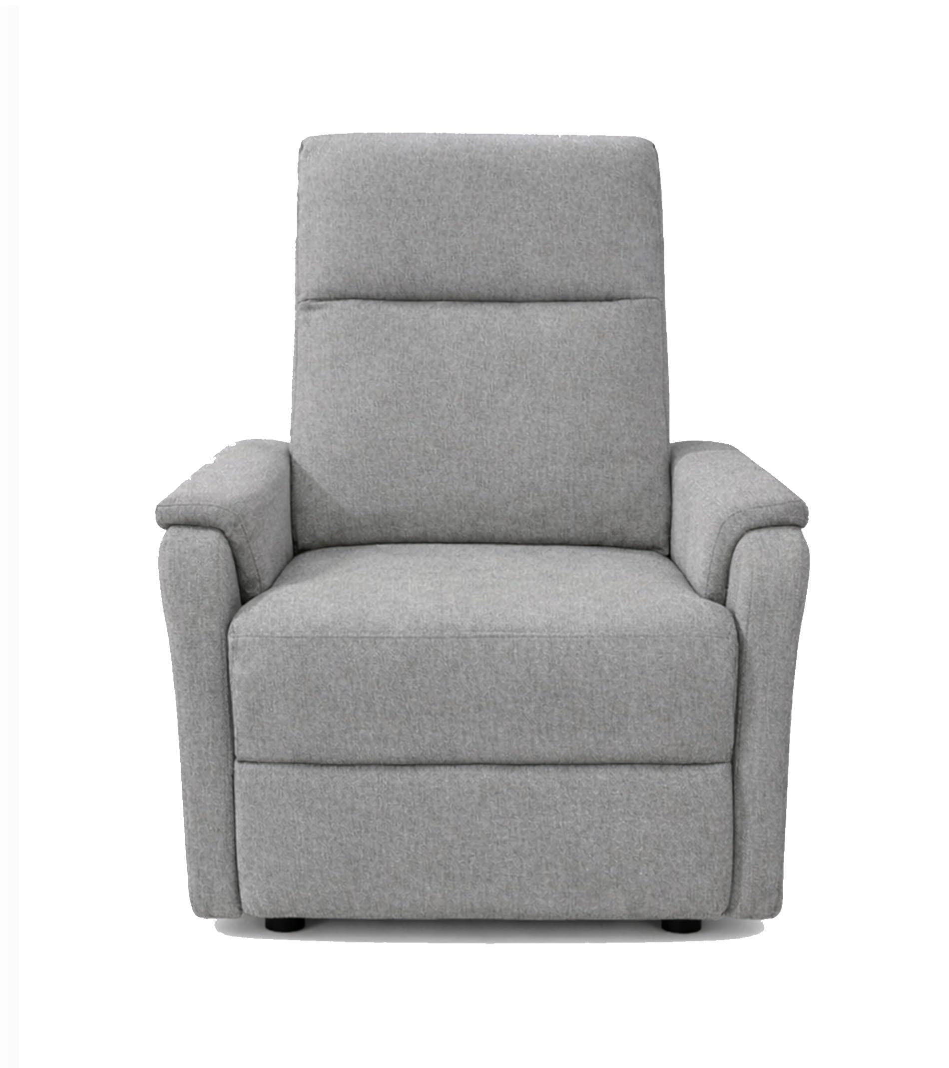 SWEET SOFA® Sillón Relax Roid 102x76x80 cm – Sofá Individual Butaca Reclinable con Palanca y Reposapiés Elevable, Tapizada en Tela Resistente, Ideal para Salón o Zona de Descanso Color Gris