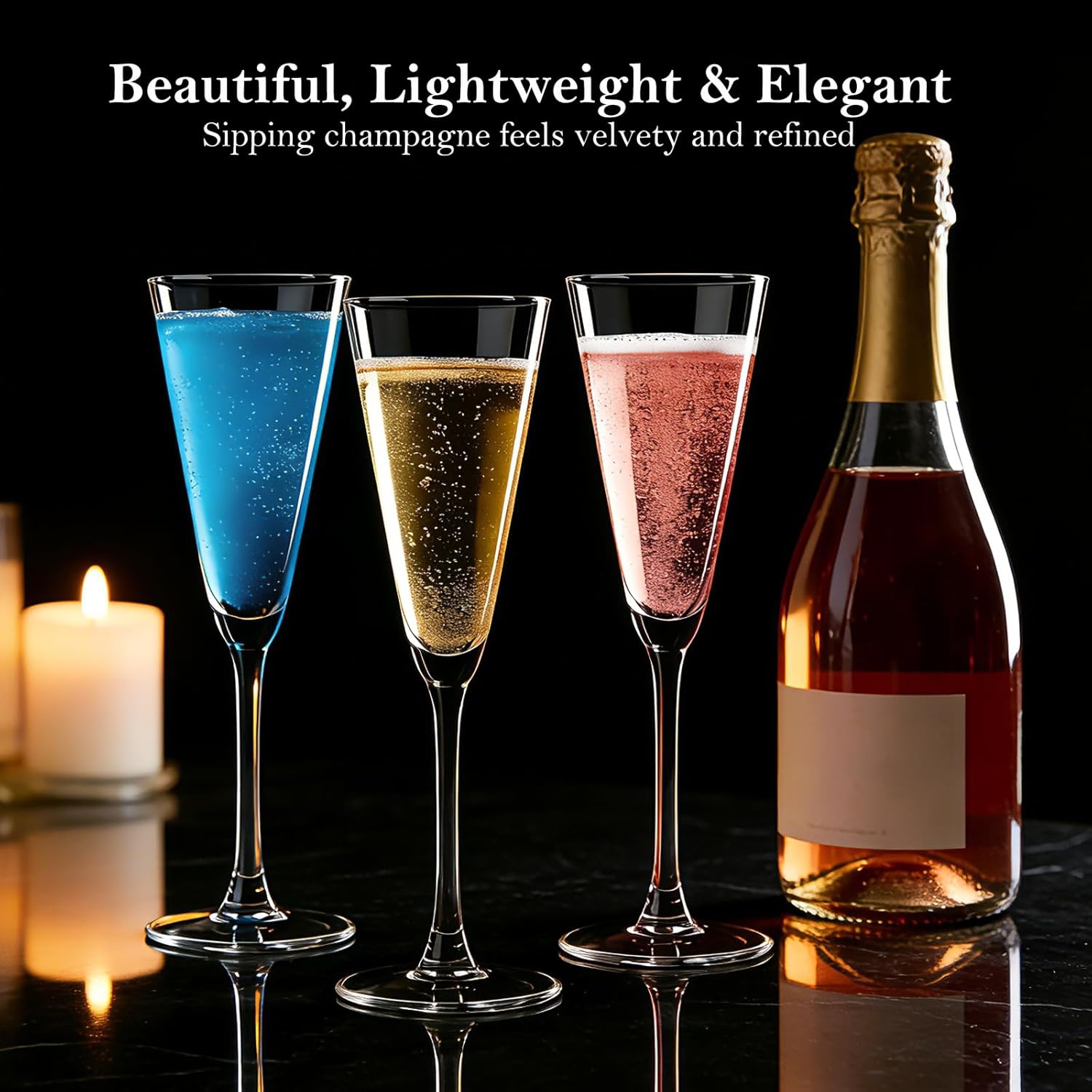 4oz Martini Glasses Set of 8, Crystal Cocktail Glasses, Long stem Sparkling Wine glasses for Party, Restaurant, Bar, Wine Toasting, Clear