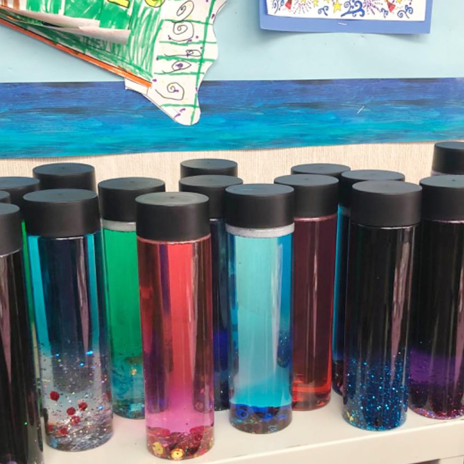ZOENHOU Confezione da 20 bottiglie vuote in plastica trasparente da 350 ml, con coperchio nero, in PET, riutilizzabili, con chiusura sicura, ideali per bere, picnic, servire, conservare a casa