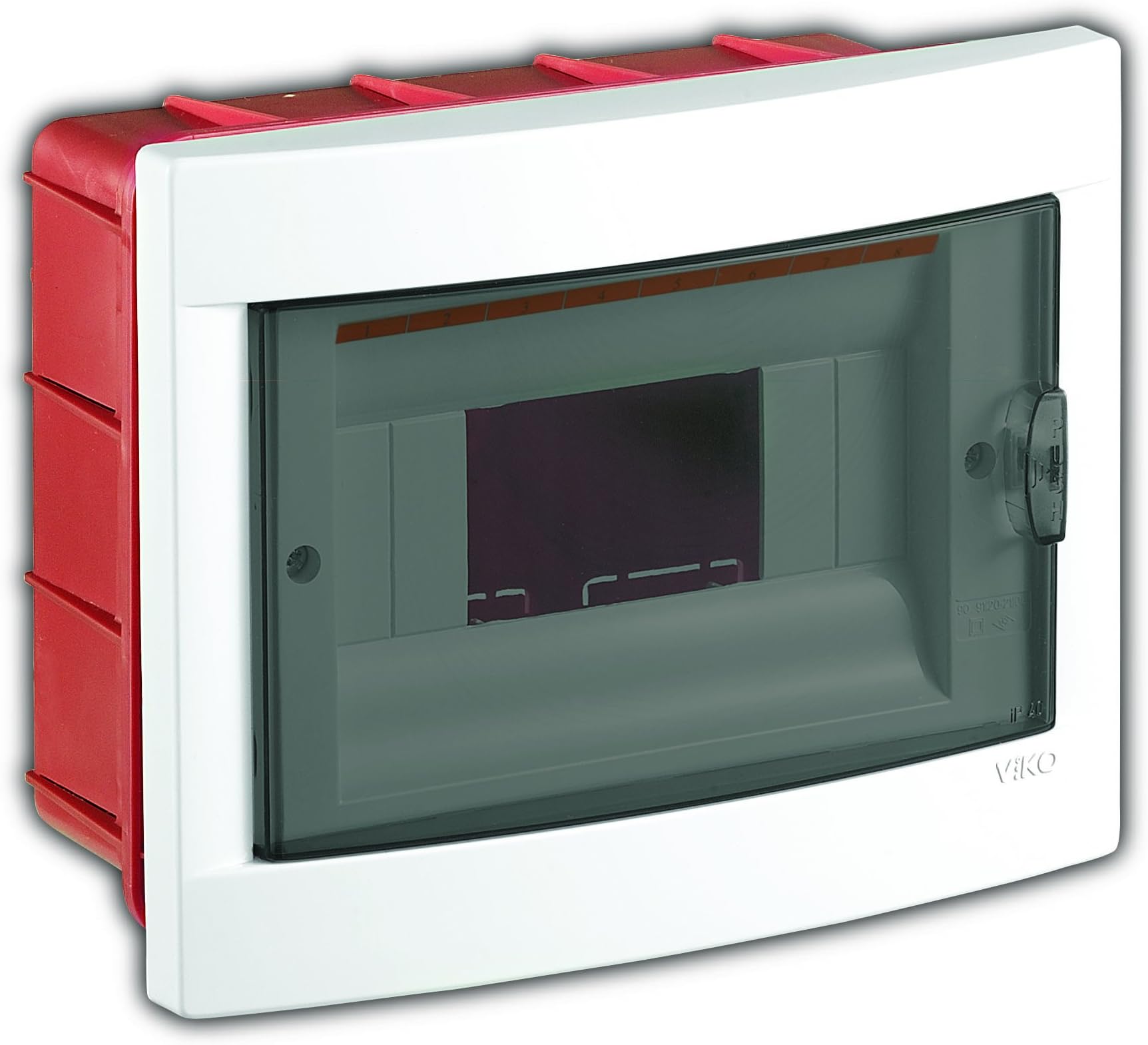 Flush Mounted Small Distribution Board Flush-Mounted Fuse Box/Distribution Box 2,4,6,8,12,16,24,36 Module, 2 rows with Top Hat Rail + PE/N Terminals