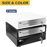 Vista 8 de HK SYSTEMS Cajón de efectivo negro resistente frontal de 16 pulgadas "acero inoxidable" con 5Bill/5Coin