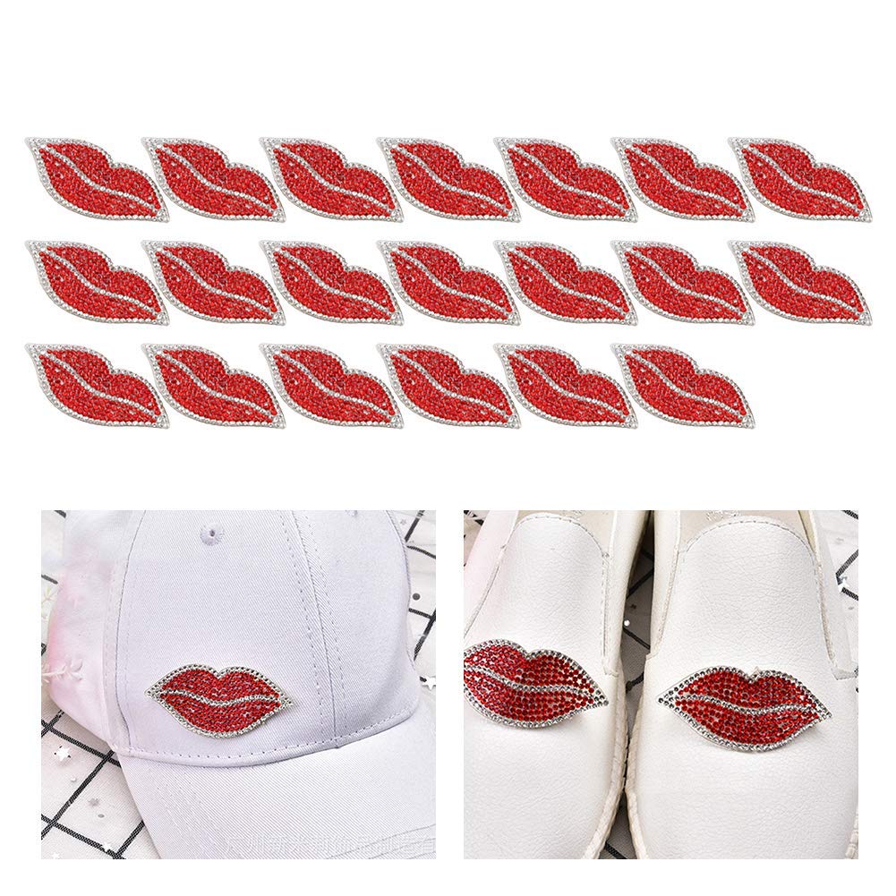 Écussons lèvres rouges thermocollants Zerodis pour patch vêtement customisation et jean