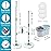 Spin Mop and Bucket with Wringer Set, 360 Spinning Mop Bucket System with 3 Microfiber Mop Replacement Heads and 50 Stainless Steel Adjustable Handle for Floor Cleaning
