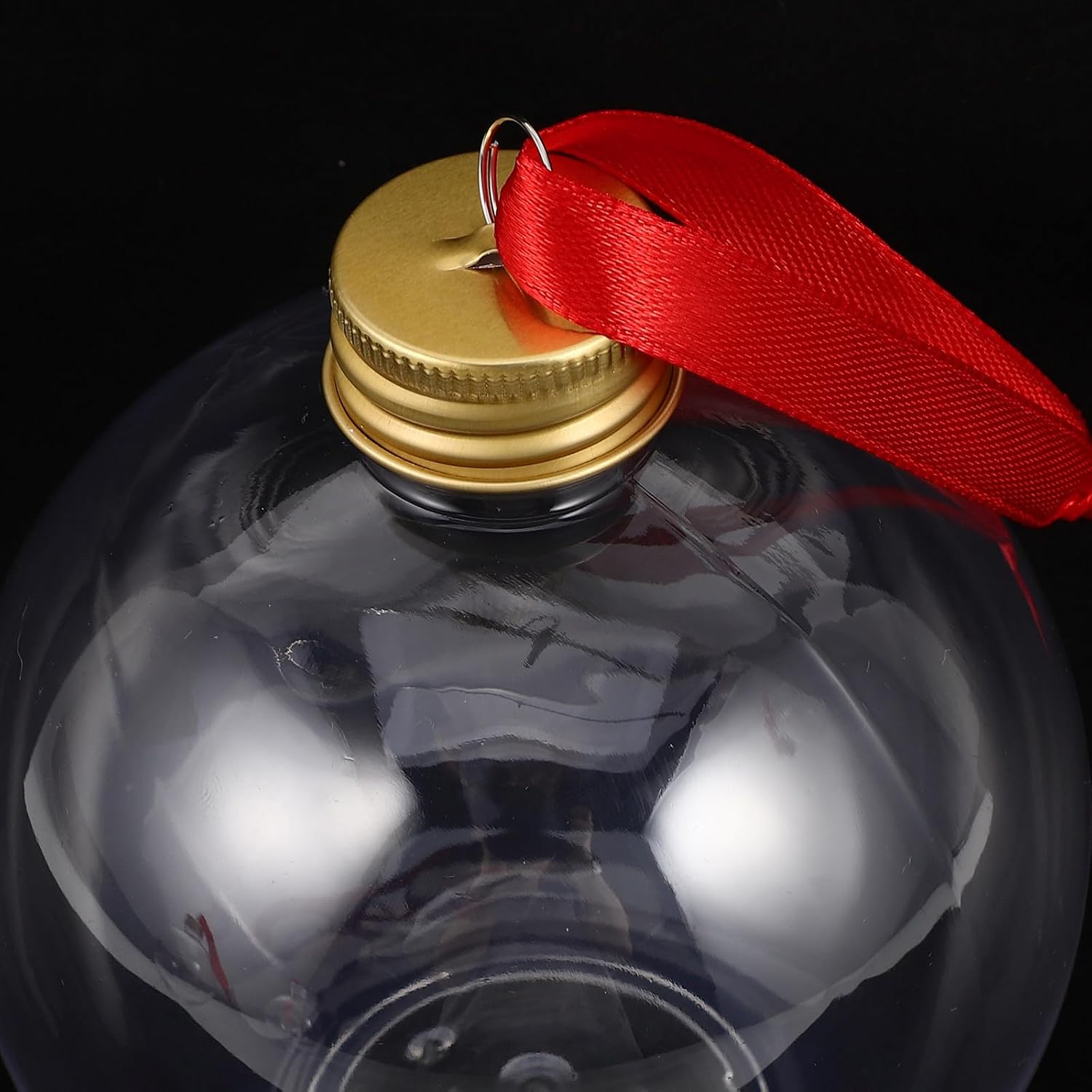 12Pcs Christmas Booze Ball: Fillable Drink Balls Light Bulb Shaped - 500ml/17oz Clear Baubles for Drinks - Refillable to Fill with Juice Candy Trinket
