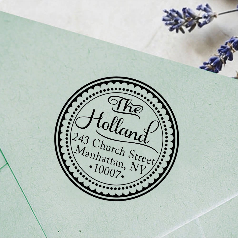 Kundenspezifische runde Adressen-Stamp-Adresse Personalisierte Stempel