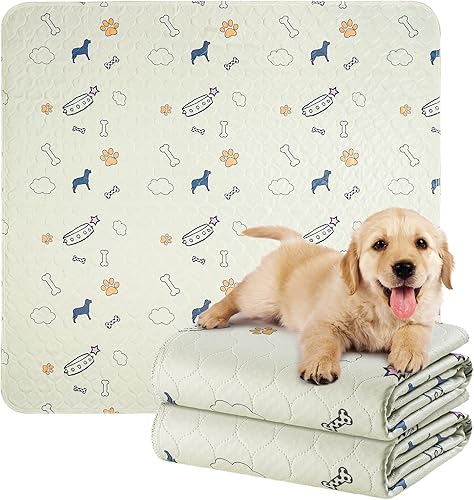 Miniatura 42 de Almohadillas lavables para orina para perros, paquete de 2 almohadillas reutilizables para cachorros, almohadillas de orina de perro de rápida